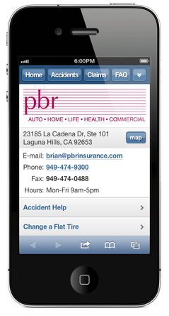 m.pbrinsurance.com website preview